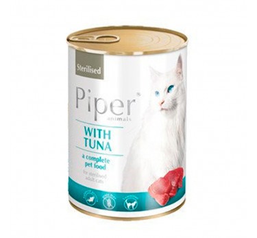PIPER Cat для кошек стерилизованных c тунцом 0,4кг